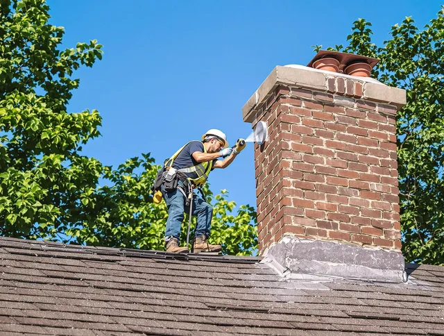 Pickerington Chimney Sweep performing an inspection with advanced tools in Pickerington, OH