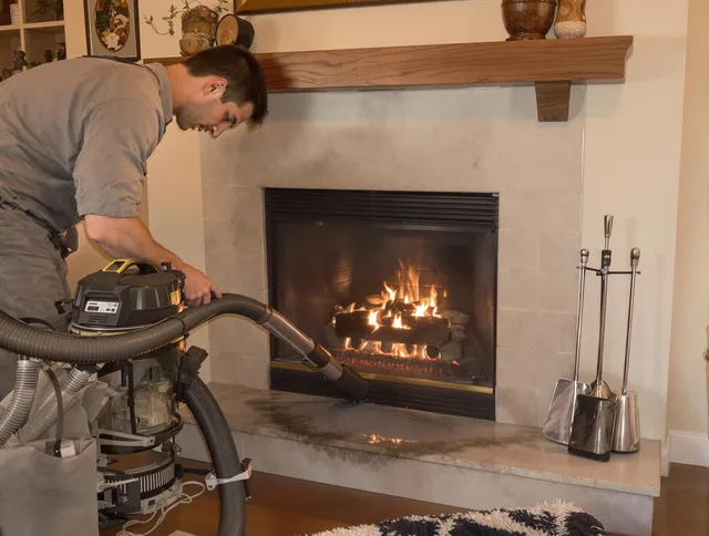 Routine fireplace upkeep by Pickerington Chimney Sweep in Pickerington, OH
