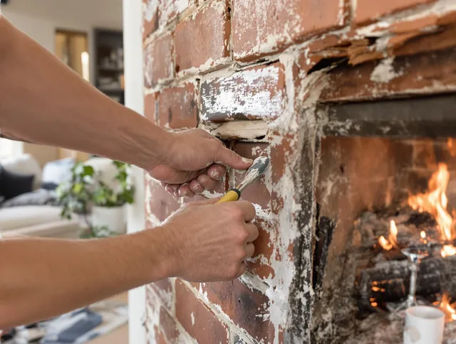 Routine fireplace repair by Pickerington Chimney Sweep in Pickerington, OH