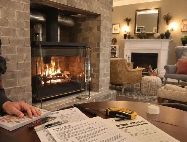 Pickerington Chimney Sweep verifying fireplace safety measures in Pickerington, OH